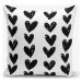 Povlak na polštář s příměsí bavlny Minimalist Cushion Covers Black Heart, 45 x 45 cm