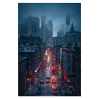 Fotografie Raining China Town, Javier de la, 26.7 × 40 cm