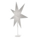 Vánoční hvězda papírová s bílým stojánkem, 45 cm, vnitřní