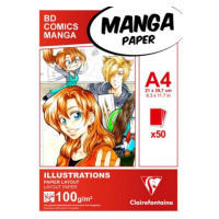 Blok Clairefontaine Manga Illustrations A4, 50 listů, 100g Clairefontaine