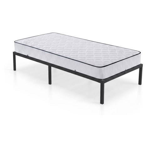 Ak furniture Skládací kovový rám postele s matrací Lowa černý