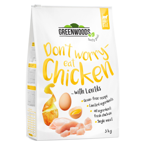 Greenwoods kuře s čočkou, bramborami a vejcem 3 x 3 kg
