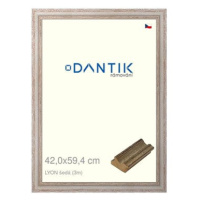 DANTIK rámeček 42 × 59,4, LYON šedý plexi čiré