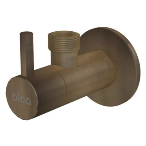 Rohový ventil Alca s filtrem 1/2"×1/2", kulatý, bronz-antic ARV003ANTIC Alcaplast