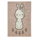 Dětský Koberec Bunny 2, 100/150cm, Růžová