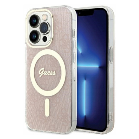 Guess GUHMP15LH4STP pouzdro case kryt iPhone 15 Pro 6.1 růžový MagSafe