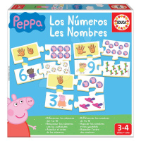 Naučná hra Učíme se Čísla Peppa Pig Educa s obrázky a počty 40 dílů