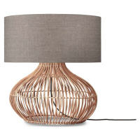 Stolní lampa s textilním stínidlem v béžovo-přírodní barvě (výška 60 cm) Kalahari – Good&Mojo