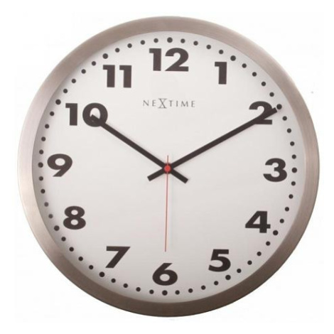 Designové nástěnné hodiny 2521 Nextime Arabic white 34cm FOR LIVING