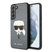 Karl Lagerfeld KLHCS22MSAKHSL hard silikonové pouzdro Samsung Galaxy S22 PLUS 5G silver Saffiano