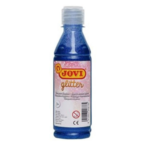 JOVI temperová barva glittrová 250 ml v lahvi modrá