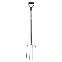 Ergonomické vidle na hnůj Fiskars / šířka 22 cm / 4 ocelové hroty / černá