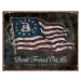 Plechová cedule Don't Tread On Me - Vintage Flag, 40 × 31.5 cm