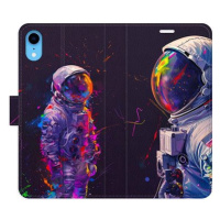 iSaprio Flip pouzdro Neon Astronaut 02 pro iPhone XR