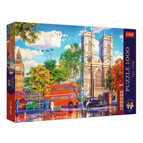Trefl Puzzle Premium Plus - Čajový čas: Pohled na Londýn 1000 dílků 68,3x48cm v krabici 40x27x6c