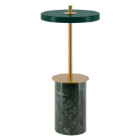 Zelená mramorová LED stmívatelná stolní lampa s kovovým stínidlem (výška 25,5 cm) Asteria Move M