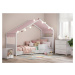 Domečková postel se stříškou fairy i - bílá/růžová