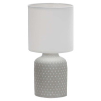 Šedá stolní lampa s textilním stínidlem (výška 32 cm) Iner – Candellux Lighting