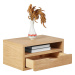Benlemi Dřevěný závěsný noční stolek ve scandi stylu HYLLE přírodní Zvolte kvalitu dřeva: 1. Dub