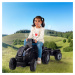 Traktor na šlapání a přívěs Farmer XL Black Tractor+Trailer Smoby černý s polohovatelným sedadle