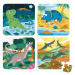 Janod Puzzle 4v1 Dinosauři 6-9-12-16 ks