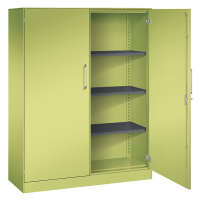C+P Skříň s otočnými dveřmi ASISTO, výška 1617 mm, šířka 1200 mm, 3 police, viridianová zelená/v
