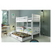 BMS Dětská patrová postel s přistýlkou CARINO 3 | 80 x 190 cm Barva: Borovice / bílá