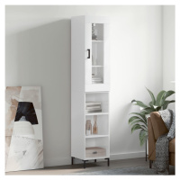 vidaXL Skříň highboard bílá s vysokým leskem 34,5x34x180 cm kompozit