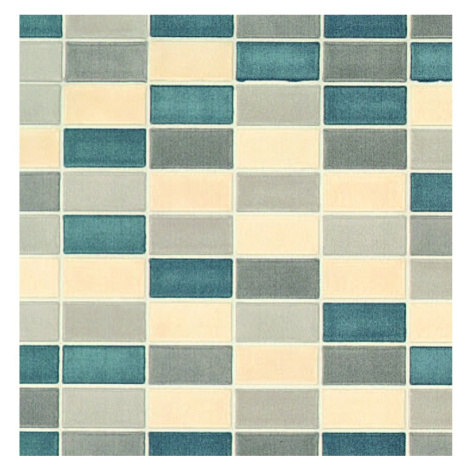 Samolepicí fólie GEKKOFIX 11744,45 cm x 2 m | Šed-modro-krémová mozaika