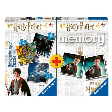 Puzzle Harry Potter 3v1 (25,36,49 dílků) + pexeso RAVENSBURGER