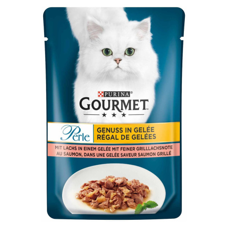 Gourmet Perle Genuss v želé s lososem 26 × 85 g