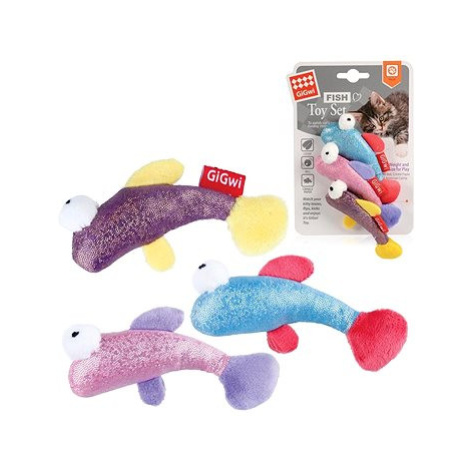 GiGwi Fish Toy set rybek 3ks různé druhy