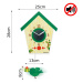 Flexistyle z110 - dětské kyvadlové hodiny s ptáčkem zelená