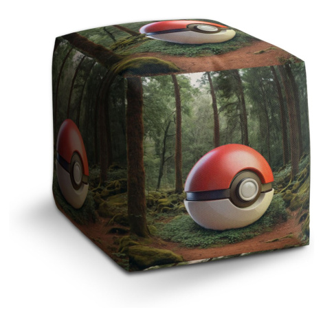 Sablio Taburet Cube Pokemon ball Les: 40x40x40 cm