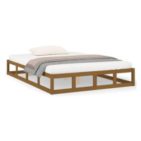 Rám postele medově hnědý 200 × 200 cm masivní dřevo, 820819
