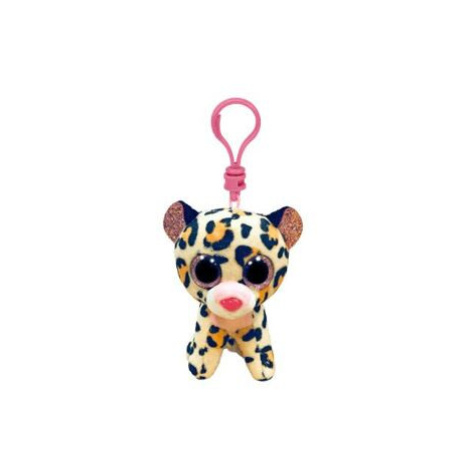 TY Beanie Boos LIVVIE, Clip 8,5 cm - hnědo-růžový leopard