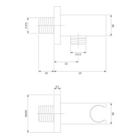 OMNIRES Úhlové dopojení chrom /CR/ 8876CR