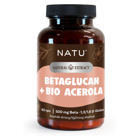 NATU BetaGlukan 500 mg s BIO acerolou 60 kapslí