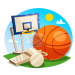 Jedlý papír "Basketbal" - A4