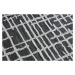 Dywany Łuszczów Kusový koberec Sion Sisal Trellis 22144 black/ecru – na ven i na doma - 140x190 
