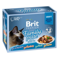 Brit Premium Cat Delicate Fillets in Gravy Family Plate 1020g (12x85g)