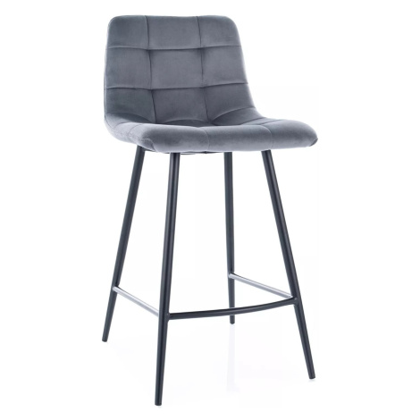 Signal Čalouněná barová židle Mila H-2 Velvet šedá