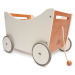 Kinderfeets® Dřevěný kontejner na hračky a nácvik chůze bílá