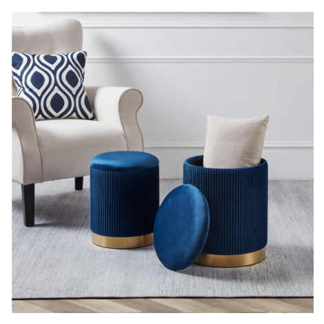 Eglo 424018 - SADA 2x Taburet MASHIKE pr. 31,5/36 cm modrá/zlatá 424018