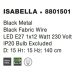 NOVA LUCE závěsné svítidlo ISABELLA ocel černá a černý kabel, E27 1x12W 8801501