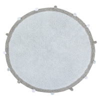Lorena Canals koberce Pro zvířata: Pratelný koberec Bubbly Soft Blue kruh - 120x120 (průměr) kru