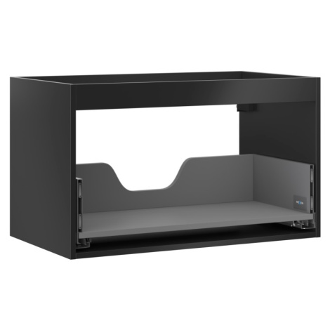 MEXEN Box-A skříňka pro umyvadlo 80, 1 šuplík, černá mat 91AX0-0800-470-1-71