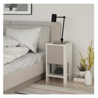 Noční stolek EMA 55x30 cm bílá/béžová
