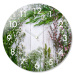 Kulaté skleněné hodiny 30 cm s bylinkami
