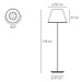 Artemide Choose Mega stojací lampa - pergamen / chrom 1135120A